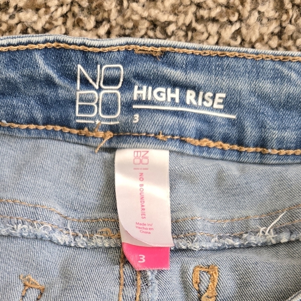 *3/$15 No Boundaries High Rise Button Up Jean Shorts Jr 3 - Picture 3 of 3
